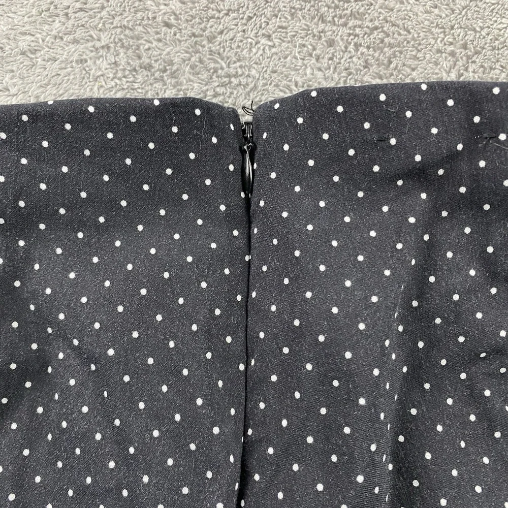Who What Wear Trouser Womens 4 Black And White Polka Dot Mid‎ Rise